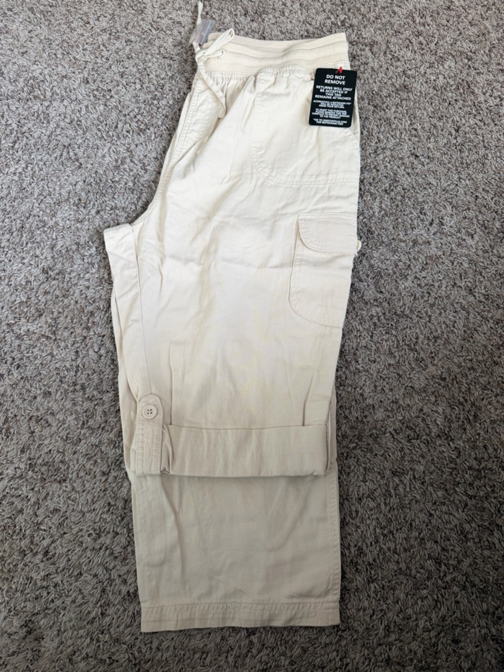 NWT Woman within khaki cargo capri. 16w